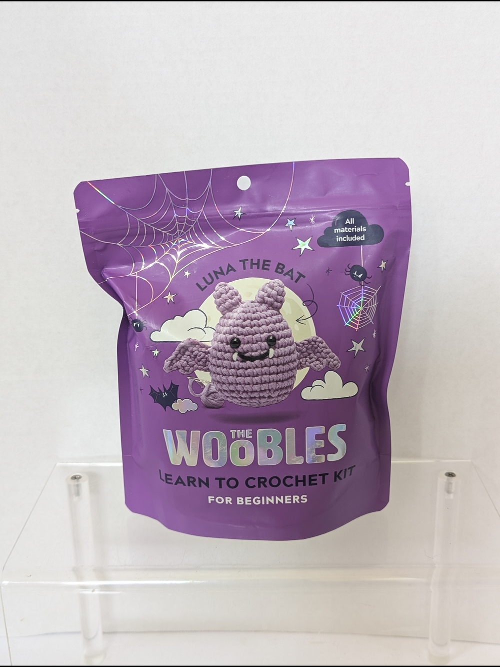 The Woobles "Luna the Bat" Crochet Kit - Purple